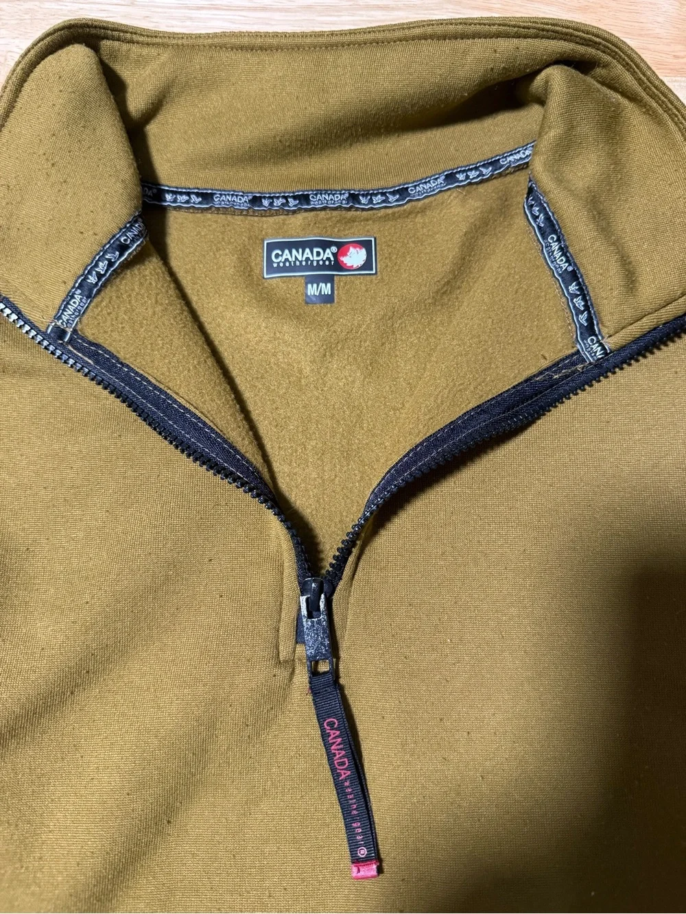 Canada Weather Gear Men’s Olive Green Black Quarter Zip